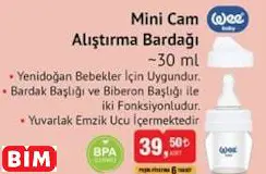 MİNİ CAM ALIŞTIRMA BARDAĞI  ~30 ML